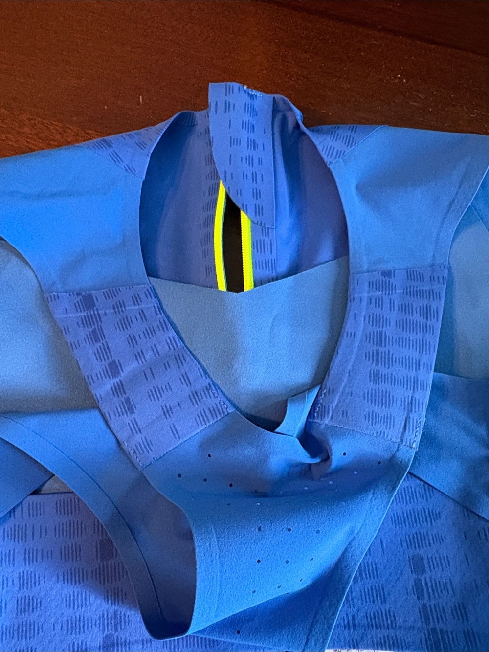 Adidas Blue & Neon Athletic Running Crop Top - Picture 8 of 12